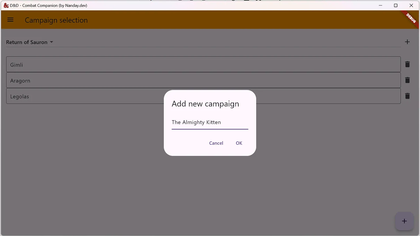 D&D Combat Management App